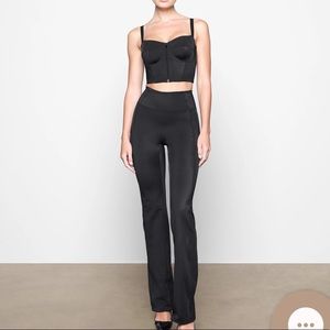SKIMS GLAM BUSTIER GLAM PANTS SET BLACK